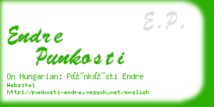 endre punkosti business card